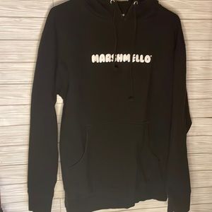 0112 Marshmello black hoodie, 21 inches pit to pit